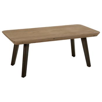 Mesa De Centro De Madera Y Metal Marron