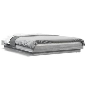 Estructura Cama Con Luces Led Madera Gris Sonoma 140x190 Cm Vidaxl