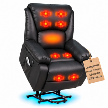 Ecode® Sillón Levantapersonas Eléctrico Con Masaje Y Calor Lumbar