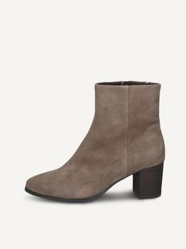 CAPRICE Bootie, brown, made of Leather with Block heel, Size 37.5