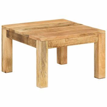 Mesa De Centro De Madera Maciza De Mango 55x55x35 Cm Vidaxl
