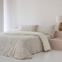 funda nordica oja  100 algodon jacquard gris 200 hilos cama 135