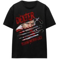 dexter tops y camisetas blood never lies para mujer