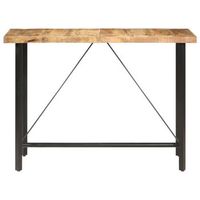 mesa de bar  mesa de bistro madera maciza de mango rugosa 150x70x107 cm