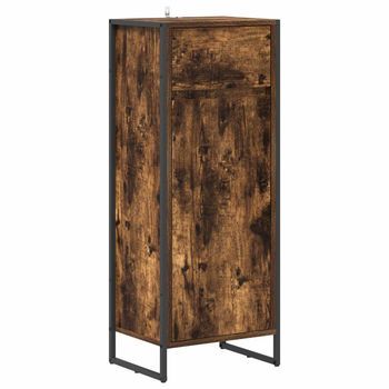 Gabinete De Baño Roble Humo 40 X 30 X 100 Cm Vidaxl