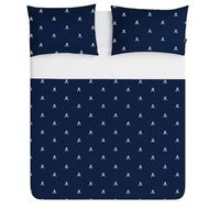 set cama funda nordica 260x240  2 almohadas 50x105 algodon navy calaveras scalpers