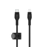 cable belkin boostcharge pro flex usb-c a lightning 3 m negro