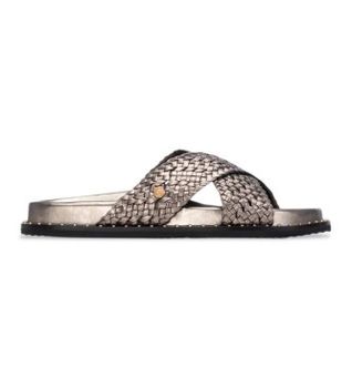 Carmela para mujer. 16305302-PLOMO Sandalias de Piel 163053 gris (36), Plano, Ninguno, Casual