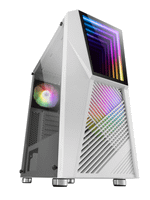 caja mars gaming mc777 caja de ordenador atx iluminacion argb blancorgb blanco