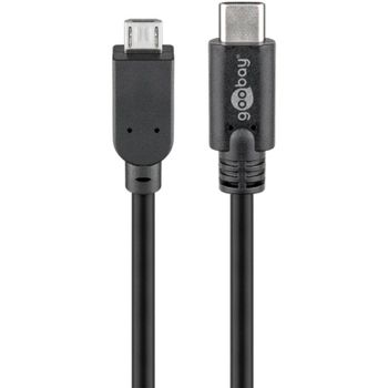 Cable USB Goobay 67992 0,6 m Micro-USB B a USB tipo C Negro
