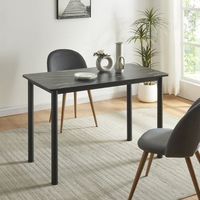 mesa de comedor tammela para 4 personas mdf 120x60x75cm - marmol negro encasa