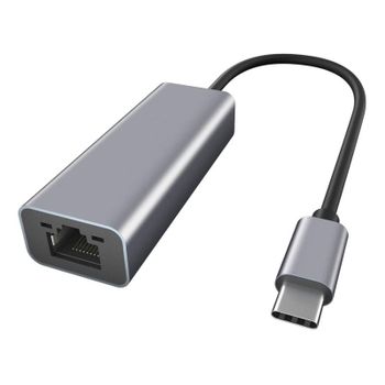 Adaptador Ewent EW9818 USB-C 1000Mbit/s Negro Gris Plug and Play
