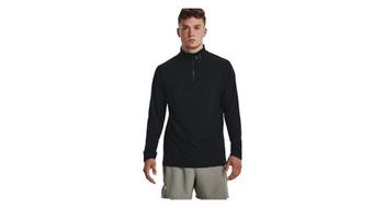Camiseta under armour qualifier run 1 2 zip negra