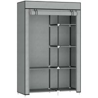armario de tela 103x43x1625 cm gris claro