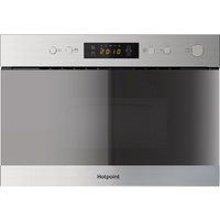hotpoint mn 314 ix h built-in microwave with grill - stainless steel stainless steel