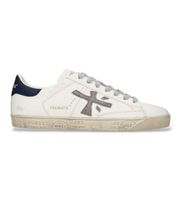 premiata para hombre steven zapatillas de piel steven blanco 43 plano cordones casual