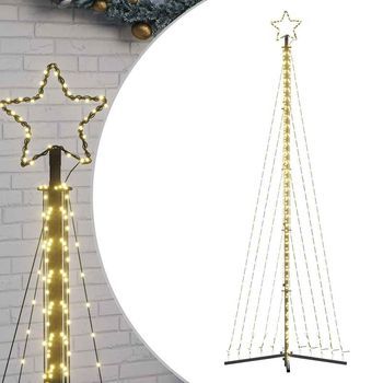 Árbol De Navidad Led 495 Leds Blanco Cálido 300,5 Cm Vidaxl