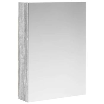 Armario Con Espejo De Baño Gris Sonoma 50 X 14,5 X 70 Cm Vidaxl