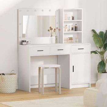 Mesa Tocador 2 Uds. 78,5 X 41 X 135 Cm Madera De Ingeniería Vidaxl
