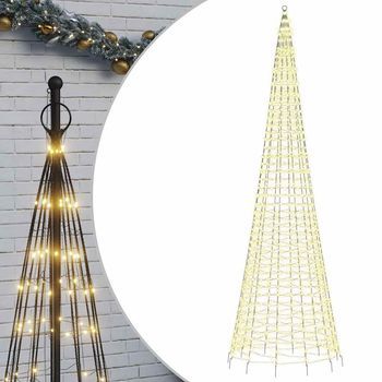Árbol De Navidad 1534 Led Blanco Cálido 500 Cm Vidaxl
