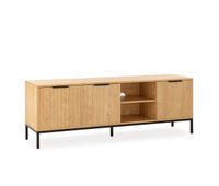 mueble tv monica 3 puertas color roble