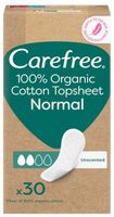 carefree salvaslips de algodon sin fragancia organico hipoalergenico 30 uds