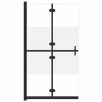 mampara de ducha plegable vidrio esg medio esmerilado 100x190cm vidaxl