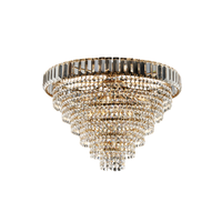 lampara de techo vladimir en hierro y laton dorado con pedreria 6 luces h40 o51 bl263-pl6-or