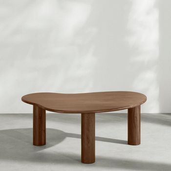 Mesa de centro de acacia maciza 96 x 68 cm