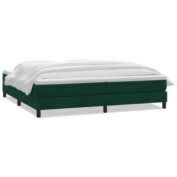 Cama Tapizada 223x180x25 Cm Tejido - Verde