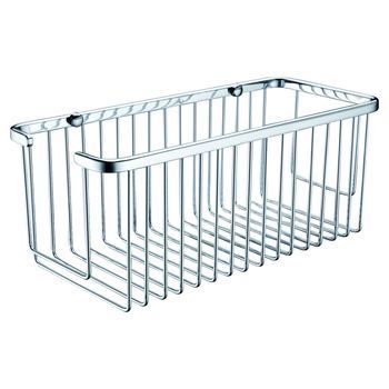 Grilla Portasapone Rectangular Gris En Acero Y Latón Para Montaje Frontal