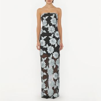 Rotate Birger Christensen Floral-Appliquéd Mesh Dress - DK 34/UK 6