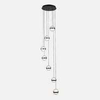 fabrilamp plafon colgante people 7l negro 196w 3000 4000 6000k 15288lm remoto y