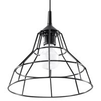 lampara de techo negro acero alt 95 cm