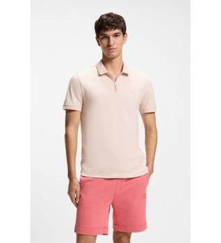 BOSS para hombre. 50537507 Polo Slim Fit rosa (4XL), Casual, Algodón, Manga corta