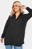 yours camisa negra textura mujer curvy y tallas grandes yours