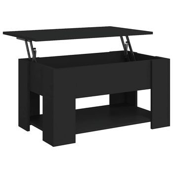 Mesa De Centro 49x79x41 Cm Madera - Negro
