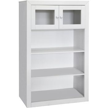 Módulo 2 Puertas , Pino Macizo Y Mdf, Moblit, Serie Kalpe Lacado, Medidas: (151,5x100x37) Cm ( Altoxanchoxfondo), Color Blanco