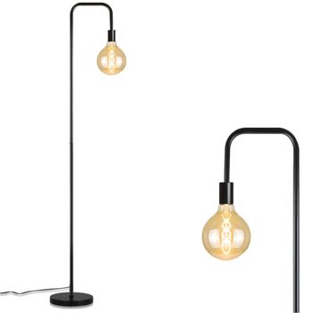Karla - lámpara de pie de metal, color negro, 157 cm, e27, máx. 40 w