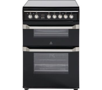 INDESIT ID60C2KS 60 cm Electric Ceramic Cooker - Black & Stainless Steel, Stainless Steel