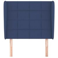 cabecero cama mueble de dormitorio con orejas de tela 103 x 23 x 118128 cm azul m020003021