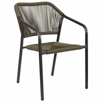 Silla De Ratan Sintético Verde 56x60x80
