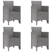 sillas de jardin 4 uds gris claro polirratan cfw826040