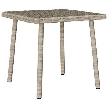 Mesa De Centro 40x40x37 Cm Ratán - Gris