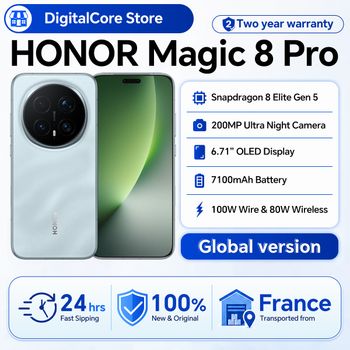 Versión Global Honor Magic 8 Pro 5G Smartphone Snapdragon 8 Elite Gen 5 Cámara de 200MP 7100mAh 100W 6.71'' OLED NFC eSIM Teléfono Honor