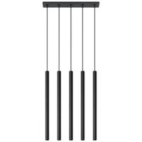 lampara colgante vacu negro 5 luces