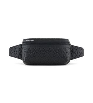 A|X Armani Exchange para hombre. XM000844AF12133UC001 Riñonera Logo negro (OSFA), Casual, Poliéster