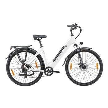 Bicicleta Eléctrica Ttgo Hz-28st - Motor 250w Batería 36v20ah Ruedas De 28 Pulgadas Velocidad Máxima De 25 Km/h Freno De Disco Mecánico - Blanco