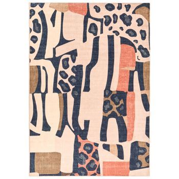 Alfombra Abstracta 160 X 230 Cm De Tela Sala De Estar Dormitorio Apto Para Calefacción Por Suelo Radiante Base Antideslizante Multicolor Inhisar