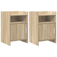mesas de noche 2 pcs roble sonoma 40 x 36 x 60 cm vidaxl
